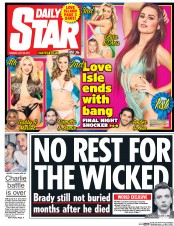 Daily Star (UK) Newspaper Front Page for 25 July 2017
