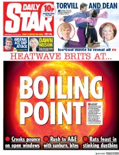 Daily Star (UK) Newspaper Front Page for 25 July 2018