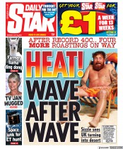 Daily Star (UK) Newspaper Front Page for 25 July 2022