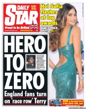 Daily Star (UK) Newspaper Front Page for 25 September 2012