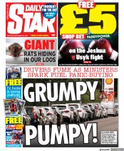 Daily Star (UK) Newspaper Front Page for 25 September 2021