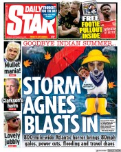 Daily Star front page for 25 September 2023