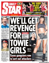 Daily Star (UK) Newspaper Front Page for 26 October 2011