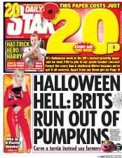 Daily Star (UK) Newspaper Front Page for 26 October 2015
