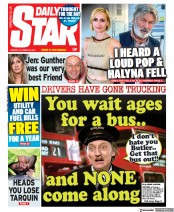 Daily Star (UK) Newspaper Front Page for 26 October 2021