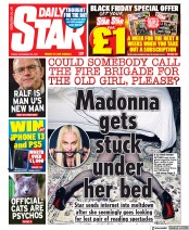 Daily Star (UK) Newspaper Front Page for 26 November 2021