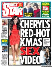 Daily Star (UK) Newspaper Front Page for 26 December 2012