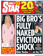 Daily Star (UK) Newspaper Front Page for 26 January 2017