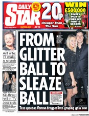 Daily Star (UK) Newspaper Front Page for 26 January 2018