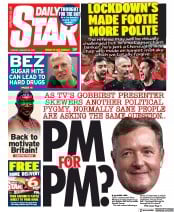 Daily Star (UK) Newspaper Front Page for 26 January 2021