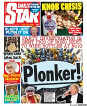 Daily Star front page for 26 January 2022