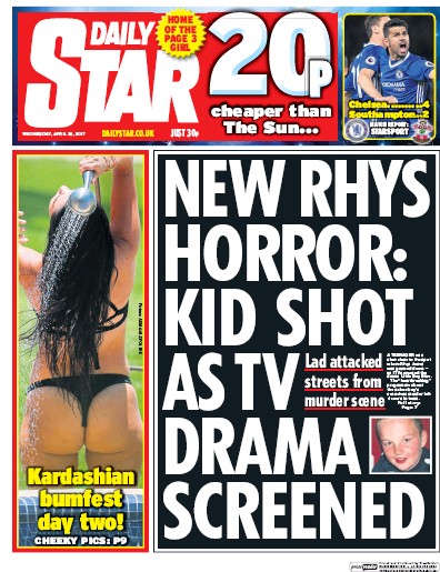 Daily Star Newspaper Front Page (UK) for 26 April 2017