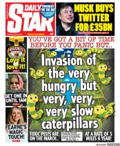Daily Star (UK) Newspaper Front Page for 26 April 2022