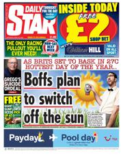 Daily Star front page for 26 April 2025