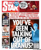 Daily Star (UK) Newspaper Front Page for 26 May 2021
