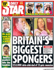 Daily Star (UK) Newspaper Front Page for 26 June 2014