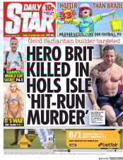 Daily Star (UK) Newspaper Front Page for 26 June 2018