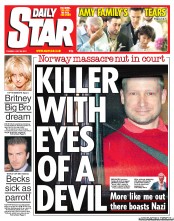 Daily Star (UK) Newspaper Front Page for 26 July 2011