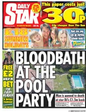 Daily Star (UK) Newspaper Front Page for 26 July 2016