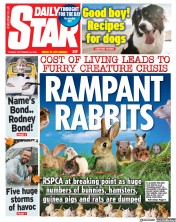 Daily Star (UK) Newspaper Front Page for 26 September 2023