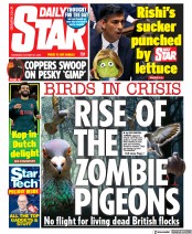 Daily Star (UK) Newspaper Front Page for 27 October 2022