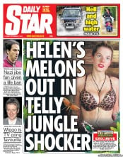 Daily Star (UK) Newspaper Front Page for 27 November 2012