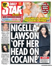 Daily Star (UK) Newspaper Front Page for 27 November 2013