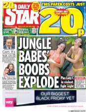 Daily Star (UK) Newspaper Front Page for 27 November 2015