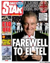 Daily Star front page for 27 November 2023