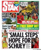 Daily Star (UK) Newspaper Front Page for 27 December 2019