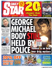 Daily Star (UK) Newspaper Front Page for 27 January 2017