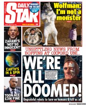 Daily Star (UK) Newspaper Front Page for 27 January 2023
