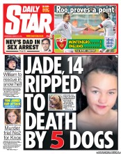 Daily Star (UK) Newspaper Front Page for 27 March 2013