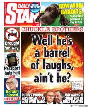 Daily Star (UK) Newspaper Front Page for 27 April 2022