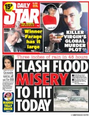Daily Star (UK) Newspaper Front Page for 27 May 2014