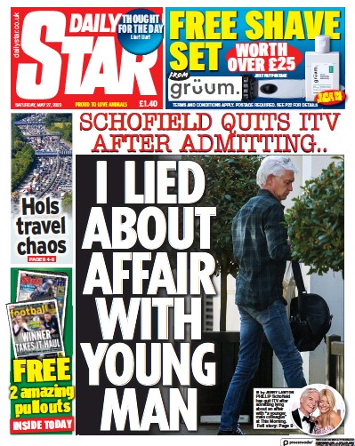 Daily Star Newspaper Front Page (UK) for 27 May 2023