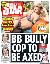 Daily Star (UK) Newspaper Front Page for 27 June 2013