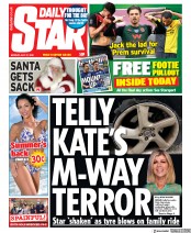 Daily Star (UK) Newspaper Front Page for 27 July 2020