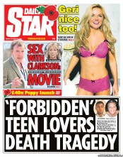 Daily Star (UK) Newspaper Front Page for 28 October 2011