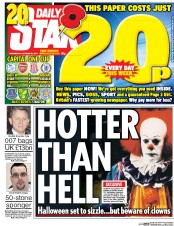 Daily Star (UK) Newspaper Front Page for 28 October 2015
