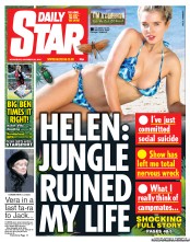 Daily Star (UK) Newspaper Front Page for 28 November 2012