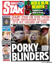 Daily Star (UK) Newspaper Front Page for 28 December 2022