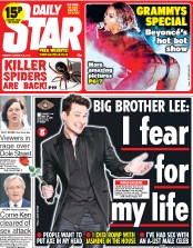 Daily Star Newspaper Front Page (UK) for 28 January 2014