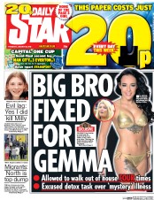 Daily Star (UK) Newspaper Front Page for 28 January 2016