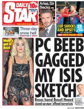 Daily Star (UK) Newspaper Front Page for 28 January 2019