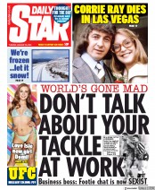 Daily Star (UK) Newspaper Front Page for 28 January 2020