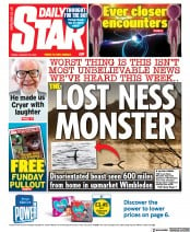 Daily Star front page for 28 January 2022
