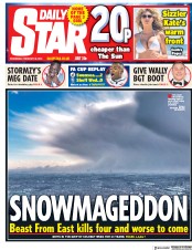 Daily Star (UK) Newspaper Front Page for 28 February 2018