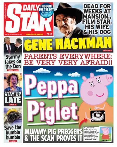 Daily Star Newspaper Front Page (UK) for 28 February 2025