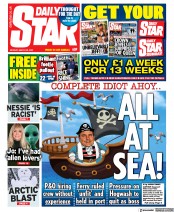 Daily Star (UK) Newspaper Front Page for 28 March 2022